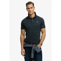 Superdry für Herren. M1110451A Vintage Destroy marinefarbenes Poloshirt (S), Lässig, Baumwolle, Kurzarm