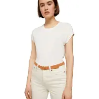 TT Denim Synthetikgürtel "TTDMEGAN", Damen, Gr. 90, beige, Rindsleder, Gürtel Synthetikgürtel, schmal & vielseitig kombinierbar (2 cm Breite)