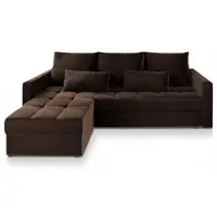 Masseno Ecksofa KOS PIK mit Schlaffunktion L-Form, Sofa mit Bettkasten, Wohnzimmersofa, Couch, Soffa, Bettsofa, Couchgarnitur- Braun, KRONOS 06