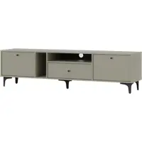 Masseno TV-Schrank TORINO 180 cm Fernsehschrank mit 1 Schubladen und 2 Türen TV-Lowboard für Wohnzimmer Modern 180x40,8x48,5 cm Hellgrün / Hellgrün