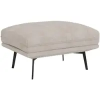 S-Style Möbel HOCKER Loris Beige Samt
