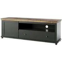 Masseno TV-Schrank EVANDRO 181 cm Fernsehschrank mit 1 Schubladen und 1 Türen TV-Lowboard für Wohnzimmer Modern 181x49x61 cm Grün / Grün