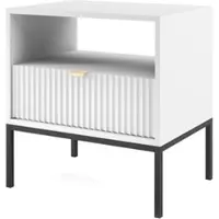 Masseno NACHTTISCH STELLARE 54/56/39 cm Weiß