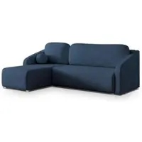 Masseno Ecksofa MARELLO mit Schlaffunktion L-Form, Sofa mit Bettkasten, Wohnzimmersofa, Couch, Soffa, Bettsofa, Couchgarnitur- Blau, NEVE 77