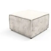 Masseno POLSTERHOCKER TESSO Modern Sitzhocker, Fußhocker Creme