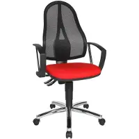 Topstar Bürostuhl Point 60 Netz Plus G210 Stoff rot Gestell chrom