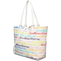 Gian Marco Venturi Elegante, veganes Einkaufstaschenmodell von Gianmarco Venturi, vielseitige Handtasche für Damen