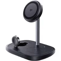 Baseus Induktionsladegerät EnerFill FS41 3-in-1 mit Kühlung, EU-Stecker, 45W und USB-C auf USB-C Kabel – Schwarz