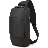 Wozinsky Premium Single-Shoulder Anti-Theft Urban Rucksack Mit Organizer Und Usb - Schwarz