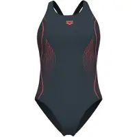 Arena Badeanzug, Damen Grid V Back Graphic