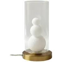 LINDBY Tischleuchte Kupla, opal/klar, Glas, Ø 20 cm, G9