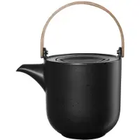 Asa selection Teekanne Coppa Tofu mit Holzgriff Kuro Black 1,5 L