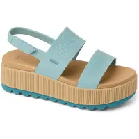 Reef für Damen. CJ8788 Water Vista Höhere Sandalen blau (38.5), 3 bis 5 cm, Klettverschluss, Lässig