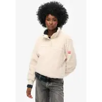 Superdry für Damen. W2012372A Super Henley beige Vlies (XL), Lässig, Polyester