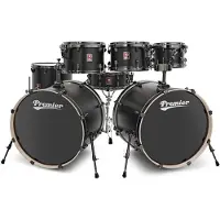 Premier Artist 22" 7-tlg. Double-Bass Drum-Kesselsatz Matte Black