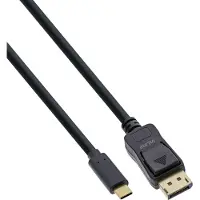 InLine USB Display Kabel, USB-C Stecker zu DisplayPort Stecker, 3m, 3 m, USB Typ-C, DisplayPort, Männlich, Männlich, Gold