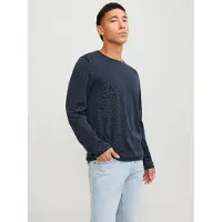 Jack & Jones Rundhalspullover "JJELEO KNIT CREW NECK NOOS" Baumwolle, regular fit