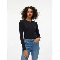 Vero Moda Langarmshirt "VMCHLOE LS SHORT TOP JRS NOOS" Baumwollmischung, slim fit