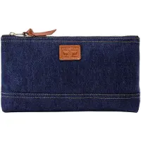 Levi's Handtasche "DENIM POUCH", Damen, Gr. B/H/T: 20cm x 15cm x 7cm, blau (denim), Baumwolle, unifarben, Taschen Handtasche, aus Baumwolle, mit Reißverschluss, unifarben