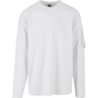 Urban Classics Sleeve Pocket Longsleeve White Größe: M | Longsleeves Outlet | Herren | Weiß