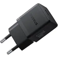 Baseus Ładowarka Sieciowa Palm 1C 20W (Z Kablem Mini White Usb-C 60W (20V/3A) 1M) - Czarna