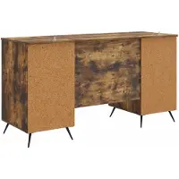 vidaXL Schreibtisch Räuchereiche 142,5 x 50 x 75 cm Holzwerkstoff