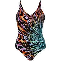 Naturana Badmode Badeanzüge Dames | Grösse: 48E | Farbe: Schwarz/Mehrfarbig