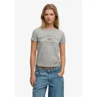 Superdry Print-Shirt "ATH ESS FITTED GRAPHIC TEE" aus Baumwolle und Single Jersey, Slim Fit, mit Rundhalsausschnitt
