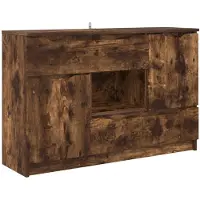 vidaXL Sideboard Geräucherte Eiche 100 x 30 x 65,6 Holzwerkstoff