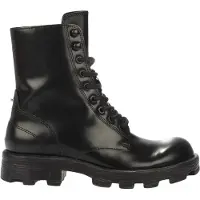 Diesel - "D-Hammer" Springerstiefel für Damen, Leder GT27616 (42 EU) (Schwarz)
