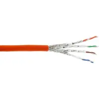 InLine Patchk., S/FTP (PiMf), Cat.6A, 500MHz, halogenfrei, Kupfer, orange, 100m, 100 m, Cat6a, S/FTP (S-STP), Orange