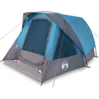 vidaXL Campingzelt 4 Personen Blau Wasserdicht