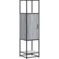vidaXL Highboard Grau Sonoma 35,5x35x139 cm Holzwerkstoff und Metall