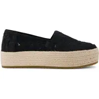 Toms Valencia black floral crochet 41