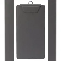 Sigel KB112 Klemmbrett DIN lang anthrazit, mit Aufstellfunktion, stabiles stylisches Clipboard mit Leinenstruktur, leicht abwischbar, für Speisekarten