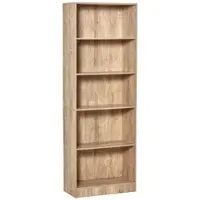HOMCOM 5-level Bookcase 63x29.5x176 Cm Braun