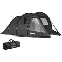 Outsunny Campingzelt Taft Fiberglass Schwarz 475L x 264B x 172H cm