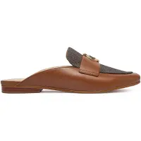 Michael Kors für Damen. 40T6MZFP3L Mckenzie Clogs aus Leder mit braunem Logo (36), Wohnung, Keine, Lässig, Klassisch