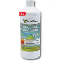 Famiflora Flockungsmittel flüssig 1L - flüssiges Flockungsmittel für kristallklares Wasser! - Agglomeriert Schmutz für einfache Entfernung und sofortiges klares Wasser