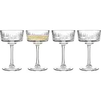 Pasabahce Satz von 4 Champagner-Schalen Elysia Glas, Transparent, Cl 26
