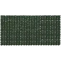 vidaXL Balkonsichtschutz mit Blättern Dunkelgrün 300 x 150 cm