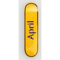 April Skateboards Og Logo - 8,125" Skateboard Deck yellow purple Gr. Uni