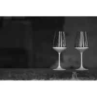 Casa Padrino Luxus Rotweinglas 6er Set Weiß / Silber Ø 8,5 x H. 24 cm - Handgefertigte und handbemalte Weingläser - Hotel & Restaurant Accessoires - Luxus Qualität