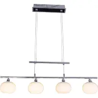 Näve Pendelleuchte, 4flg.; Farbe: chrom, opal, 7037042