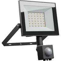 Spectrum LED Fluter Noctis Lux 4 Schwarz IP44 30W 2500lm Tageslicht 6000K kaltweiß mit Bewegungsmelder