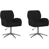 vidaXL Bürostühle 2 Stk. 54 x 58 x 90 cm Schwarz Stoff