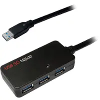 Logilink UA0262, USB 3.2 Gen 1 (3.1 Gen 1) Type-A, USB 3.2 Gen 1 (3.1 Gen 1) Type-A, 5000 Mbit/s, Schwarz, 10 m, 81 mm