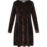 Usha Kleid Frauen dunkelviolett mehrfarbig