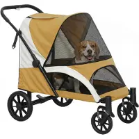 PawHut Hundewagen Hundebuggy klappbar für große Hunde & Katzen bis 30 kg Katzenbuggy