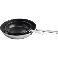 Ginza.se - Stainless Steel Sheet Frypan Set - Silver - 20/24 cm